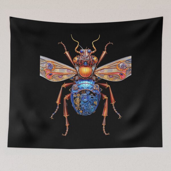 Item preview, Insectoid Automata: Biomechanical Insect Artwork T-Shirt designed and sold by JLCableStudio.