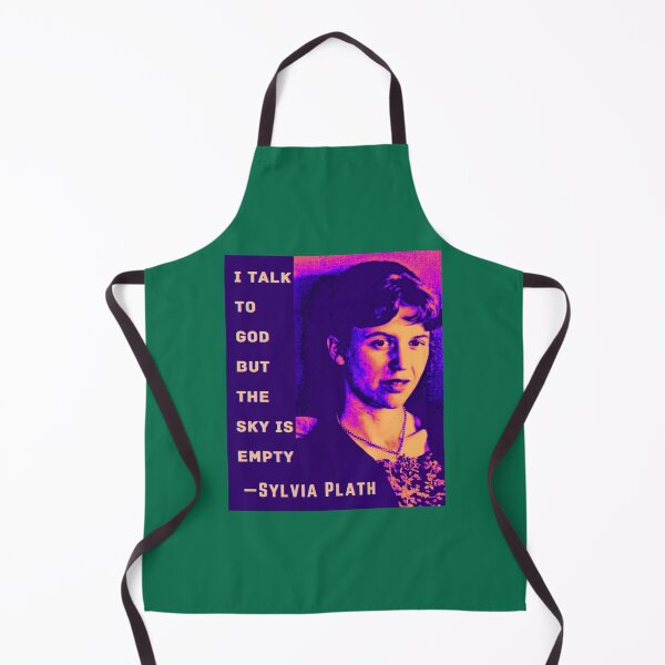 Item preview, Sylvia Plath portrait and quote: I talk to God, but the sky is empty. designed and sold by artbleed.