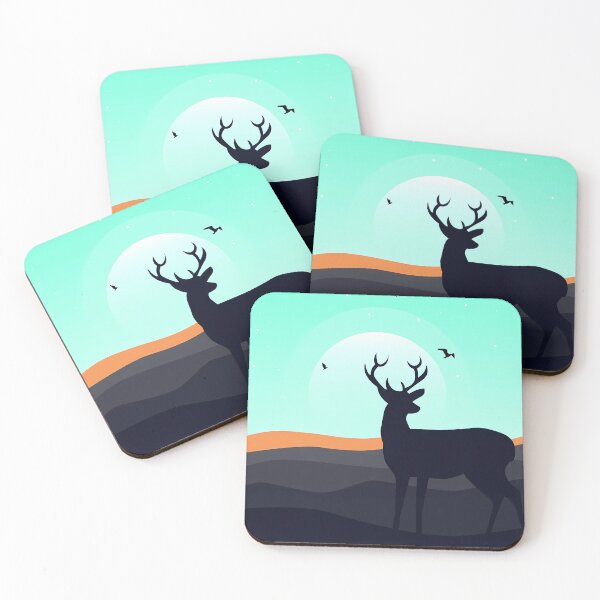 Item preview, Silhouette of Sunset Black Deer designed and sold by JingelBuiuns.