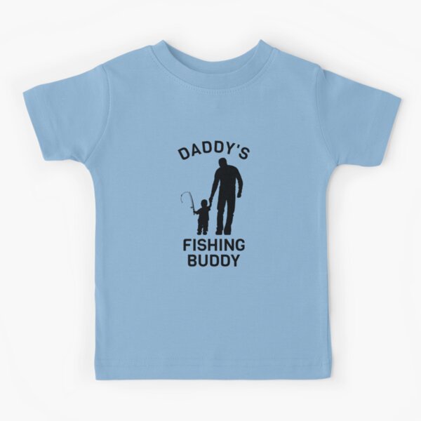 Fishing grandpa gift / Grandpas little fishing buddy fisherman black Kids T -Shirt for Sale by portrait4you