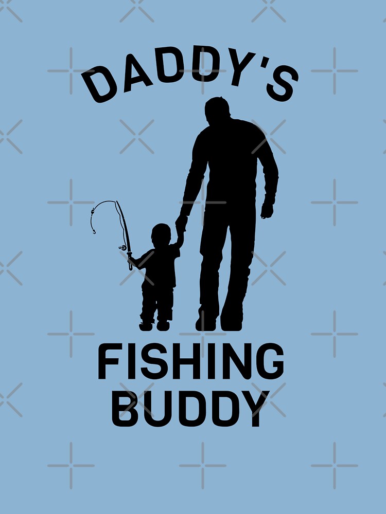 Fishing dad / Daddys little fishing buddy fisherman black Kids T-Shirt for  Sale by portrait4you