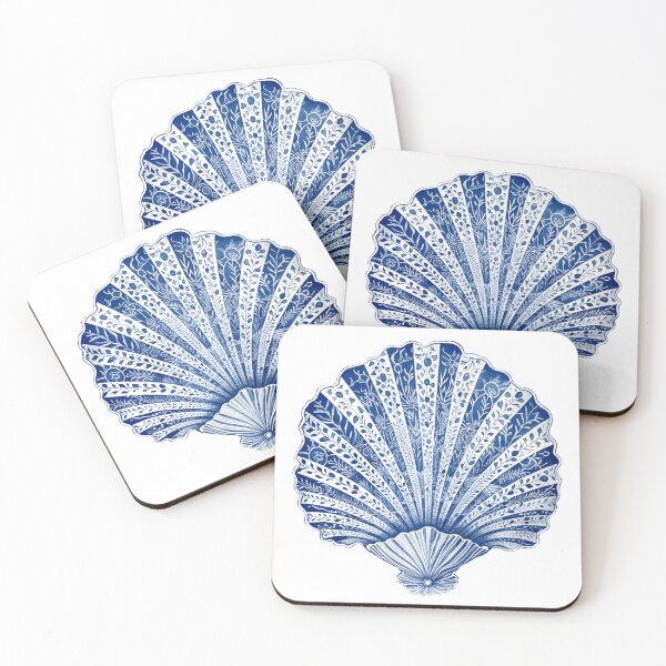 Item preview, Azure Treasures II - Blue Shell on White designed and sold by MelodySimmons.