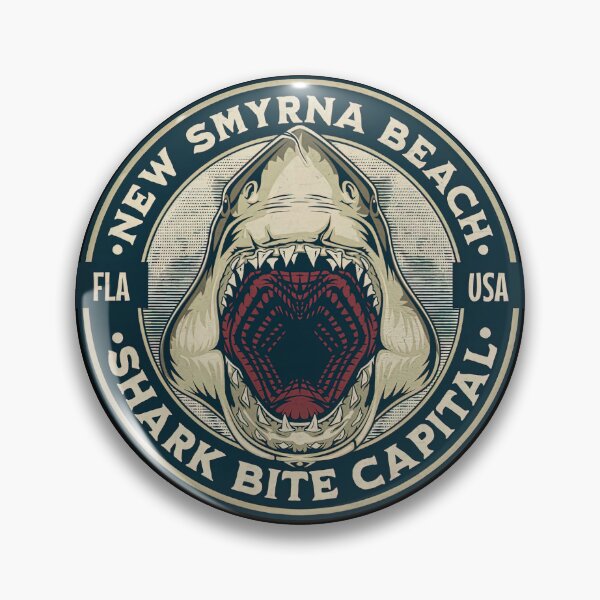Item preview, New Smyrna Beach: Shark Bite Capital Of The World Graphic designed and sold by SpookshowDesign.