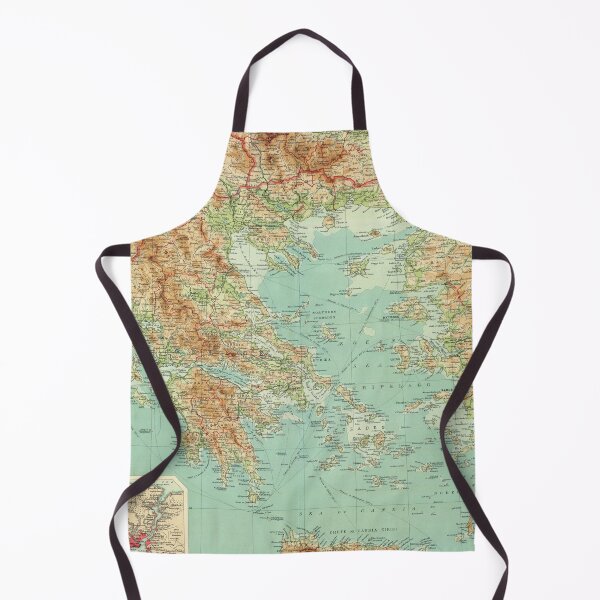 Item preview, Vintage Greece and The Aegean Relief Map (1922) designed and sold by BravuraMedia.