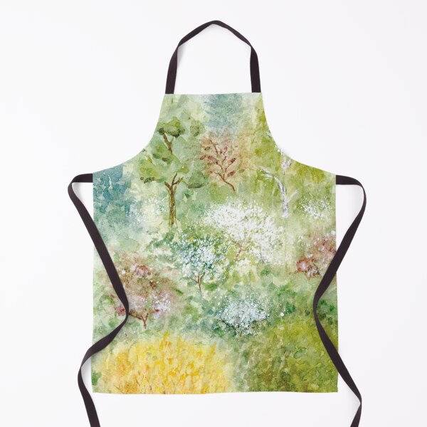 Item preview, Spring Trees and Bushes in Bloom Spontaneous Watercolor Painting Pastel designed and sold by AlicjaCurioseur.