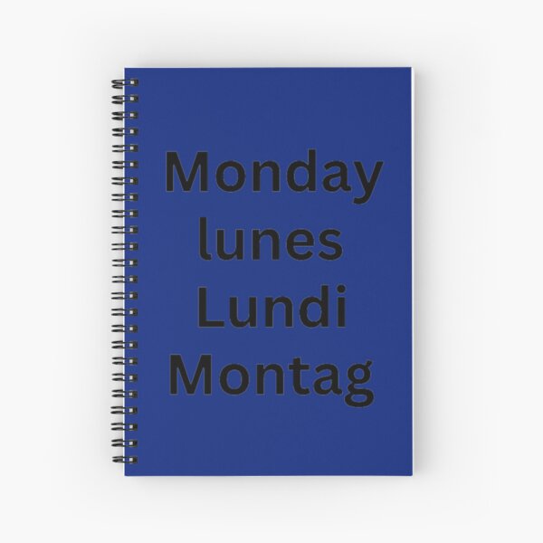 Vista previa del artículo con la obra «00052 Monday Lunes  Lundi Montag B», diseñado y vendido por guillermositweb.