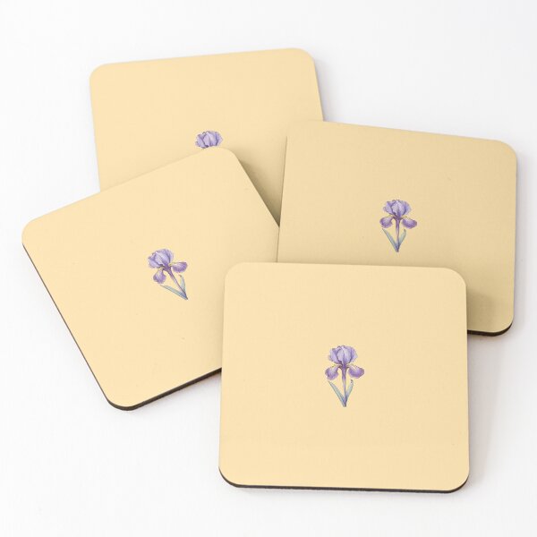 Item preview, Vibrant Purple Iris Watercolor illustration for Gardening Enthusiasts  designed and sold by Stickerharvest.
