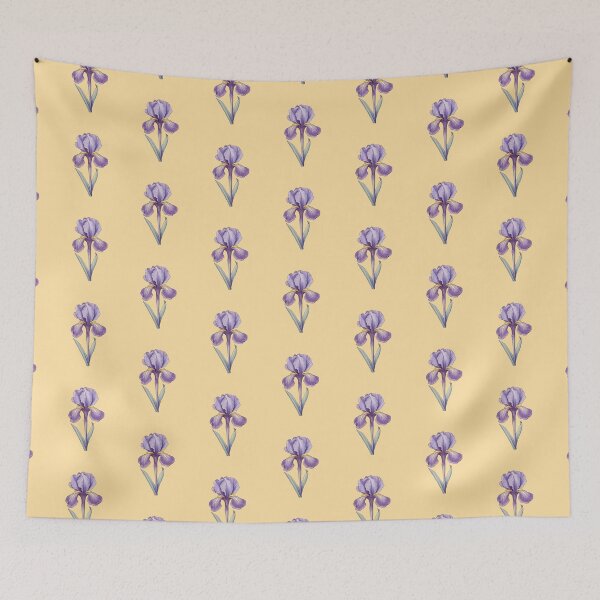 Item preview, Vibrant Purple Iris Watercolor illustration for Gardening Enthusiasts  designed and sold by Stickerharvest.