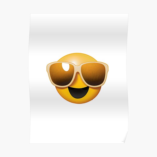 Glasses Emoji Face Posters for Sale | Redbubble