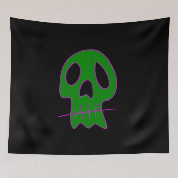 Item preview, Green Cartoon Skull designed and sold by Mitch616Art.
