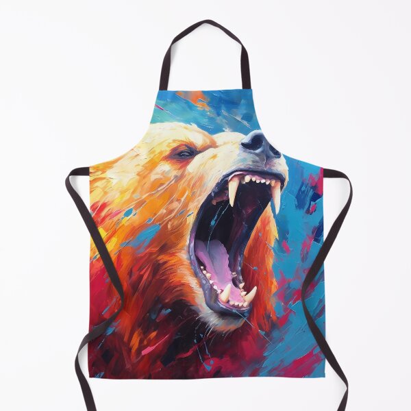 Item preview, Roaring Bear in Vibrant Colors - Abstract Wildlife Art designed and sold by SweetWhiskers.