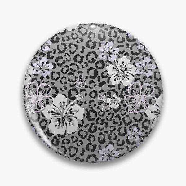 Item preview, Pretty in Grey Leopard Print Floral Repeated Pattern designed and sold by PearlMoonGrapes.