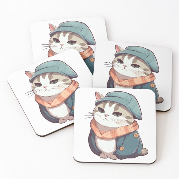 Item preview, Cat Station Master Tama with Modern Outfit designed and sold by Ayzenstickers.