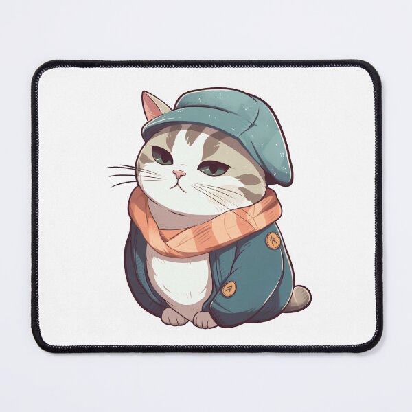 Item preview, Cat Station Master Tama with Modern Outfit designed and sold by Ayzenstickers.