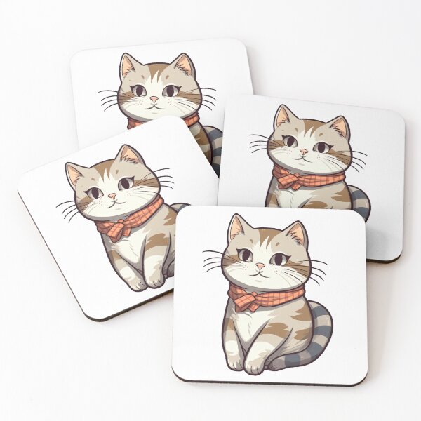 Item preview, Cat Station Master Tama with Red Scarf designed and sold by Ayzenstickers.