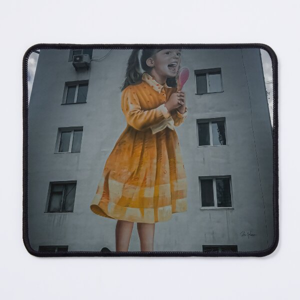 Item preview, Girl Singing into a Hairbrush Mural, Kyiv, Ukraine designed and sold by UniqueGlobal.