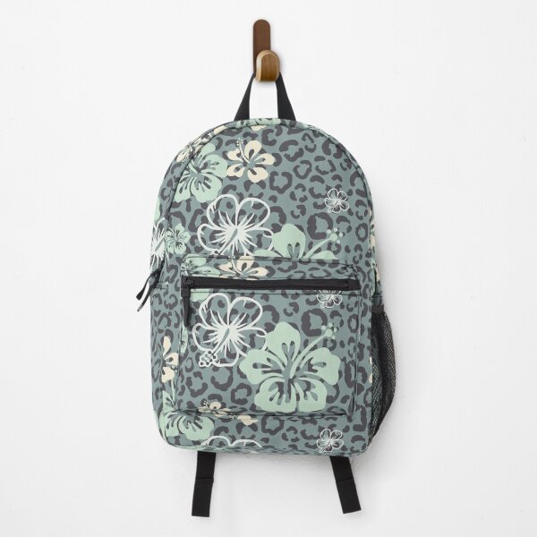 Item preview, Pretty in Green Leopard Print Floral Repeated Pattern designed and sold by PearlMoonGrapes.