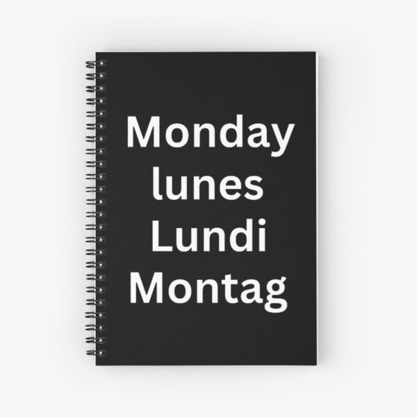 Vista previa del artículo con la obra «00059 Monday Lunes  Lundi Montag W», diseñado y vendido por guillermositweb.