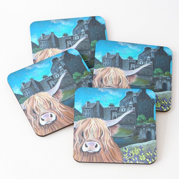 Item preview, Highland Cow and Eilean Donan Castle designed and sold by Sarah Hearfield.