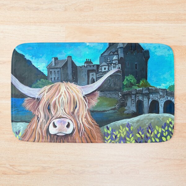 Item preview, Highland Cow and Eilean Donan Castle designed and sold by Sarah Hearfield.