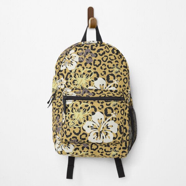 Item preview, Pretty in Yellow Leopard Print Floral Repeated Pattern designed and sold by PearlMoonGrapes.