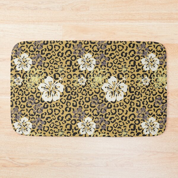 Item preview, Pretty in Yellow Leopard Print Floral Repeated Pattern designed and sold by PearlMoonGrapes.