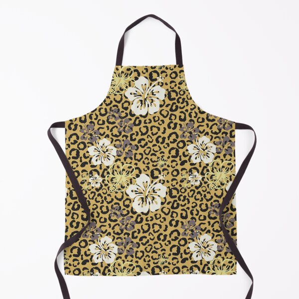 Item preview, Pretty in Yellow Leopard Print Floral Repeated Pattern designed and sold by PearlMoonGrapes.