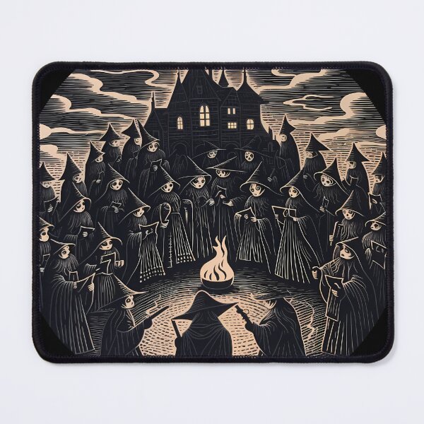 Item preview, Annual Coven Gathering - Linocut Art designed and sold by LampDigiArt.