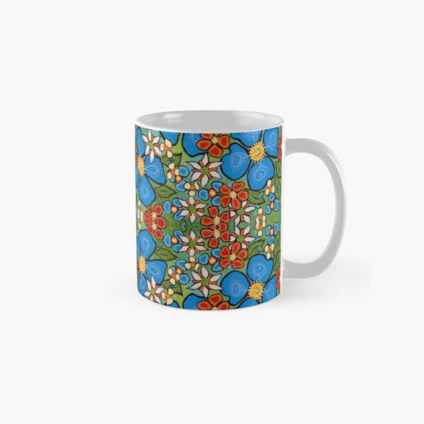 Fleurs bleues 2 Mug classique