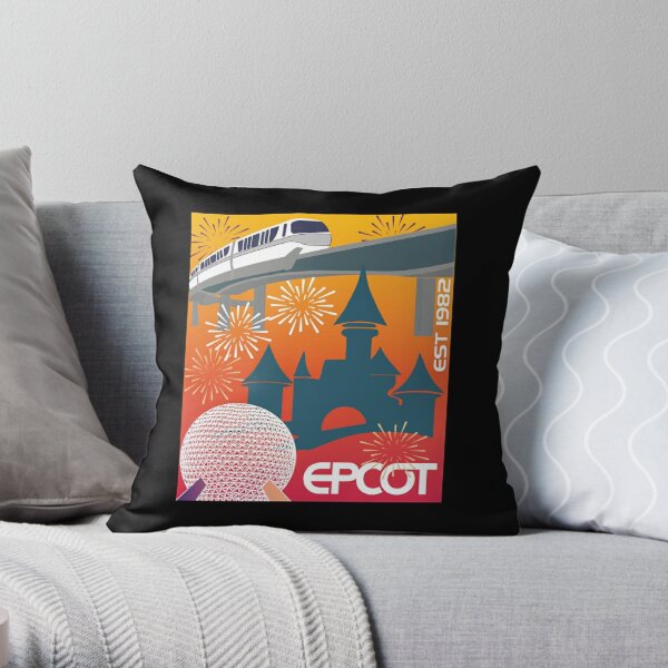 Epcot Ball Geometric Pillow Cover, Triangle Pillow, Silver Pillow