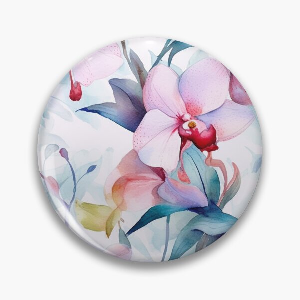 Item preview, Blue fantasy Orchid watercolor pattern designed and sold by DaisyMarroquin.