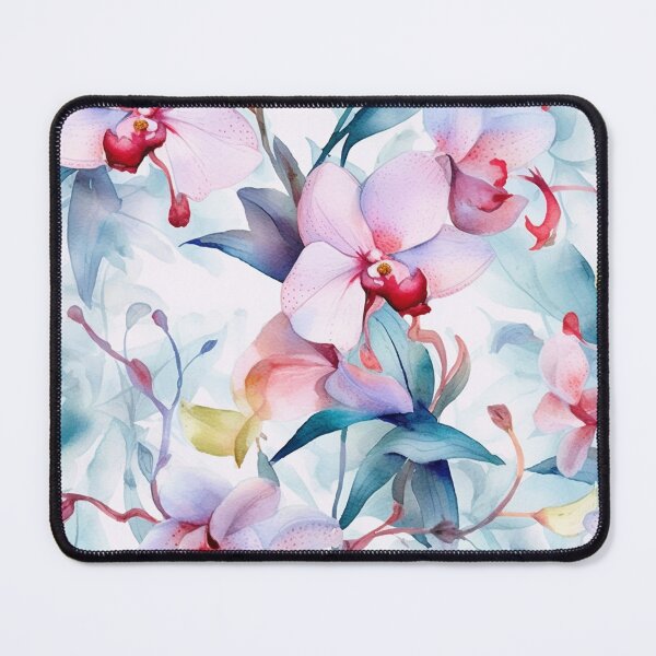 Item preview, Blue fantasy Orchid watercolor pattern designed and sold by DaisyMarroquin.