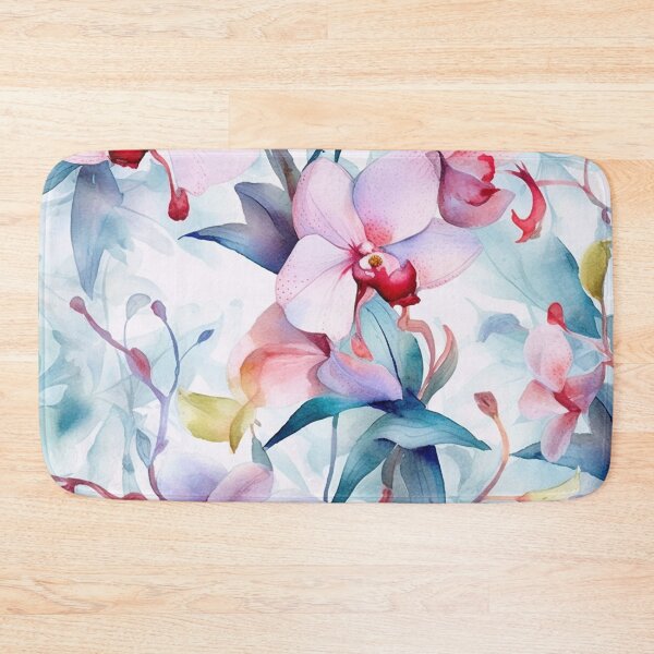 Item preview, Blue fantasy Orchid watercolor pattern designed and sold by DaisyMarroquin.