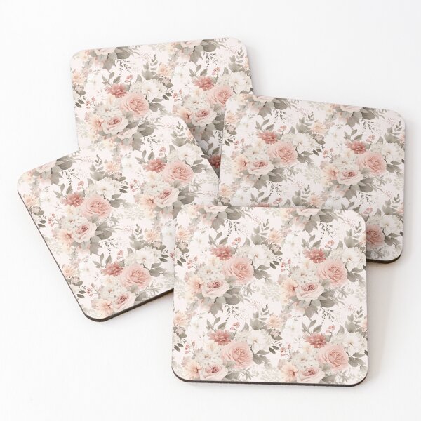 Item preview, Tranquil Garden: Serene Neutrals in Seamless Floral Bliss designed and sold by SynthPrint.