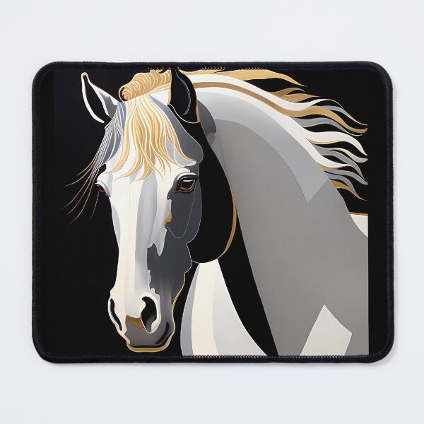 Item preview, Japanese Emperor White and Gold Horse Knight Painting designed and sold by MrMica.