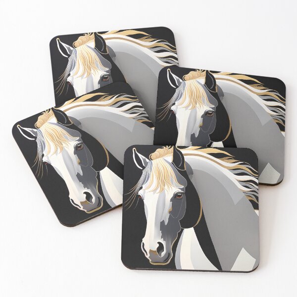 Item preview, Japanese Emperor White and Gold Horse Knight Painting designed and sold by MrMica.