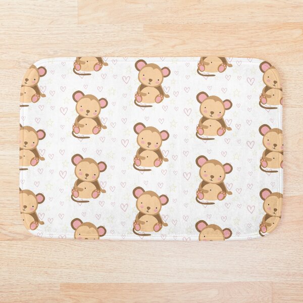 Item preview, Cartoon Monkey with Hearts and Stars Background designed and sold by Anyone For Seconds Designs.