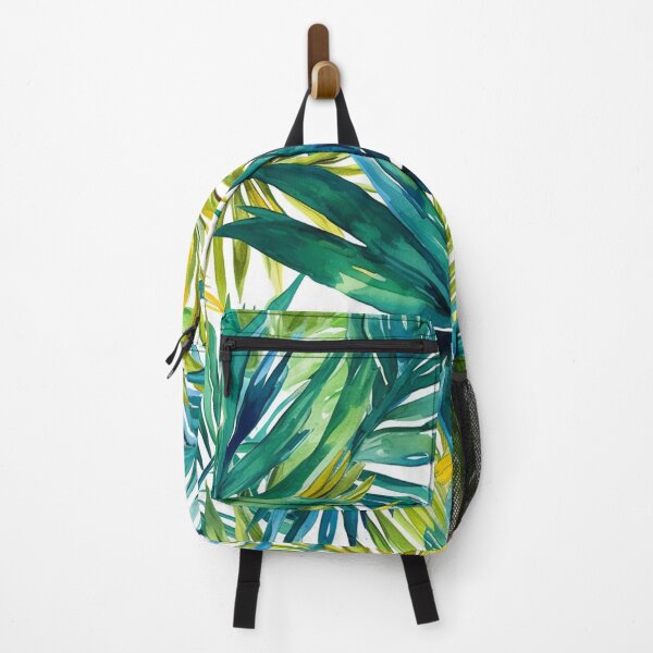 Item preview, Green turquoise palm tree leaves watercolor pattern designed and sold by DaisyMarroquin.