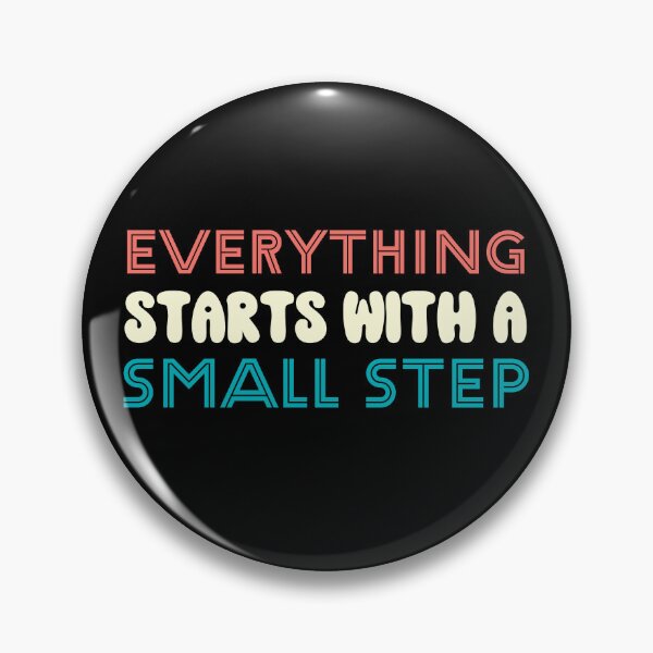 Item preview, Everything Starts With A Small Step Motivational Quote Retro Vintage designed and sold by lesvalises.