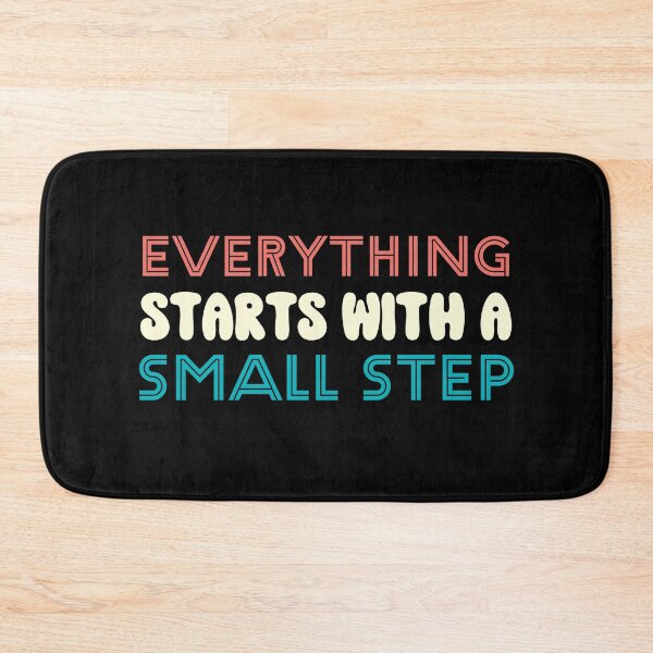 Item preview, Everything Starts With A Small Step Motivational Quote Retro Vintage designed and sold by lesvalises.