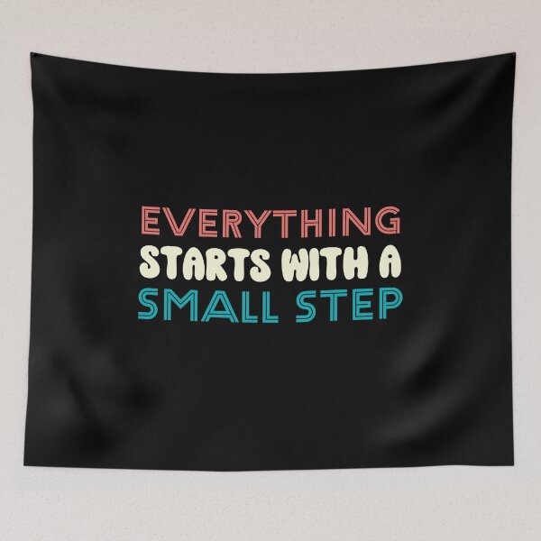 Item preview, Everything Starts With A Small Step Motivational Quote Retro Vintage designed and sold by lesvalises.