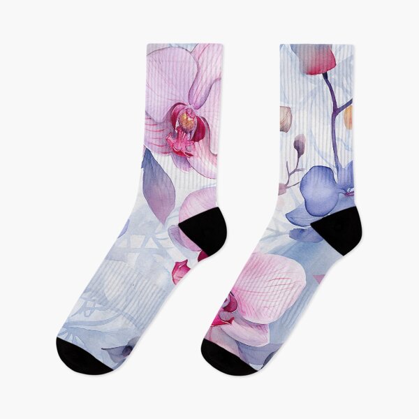 Item preview, Blueish purple watercolor orchid pattern designed and sold by DaisyMarroquin.