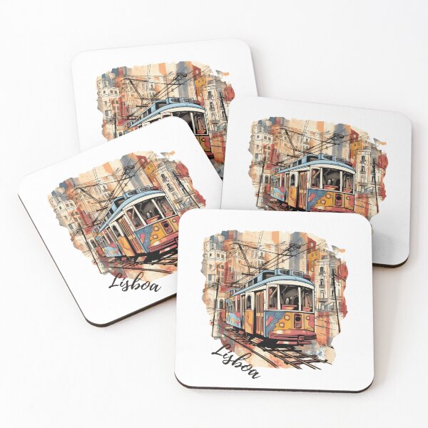 Item preview, Lisbon Lisaboa Tram Tramway theme motive Gift Portugal designed and sold by wowstuffcreator.