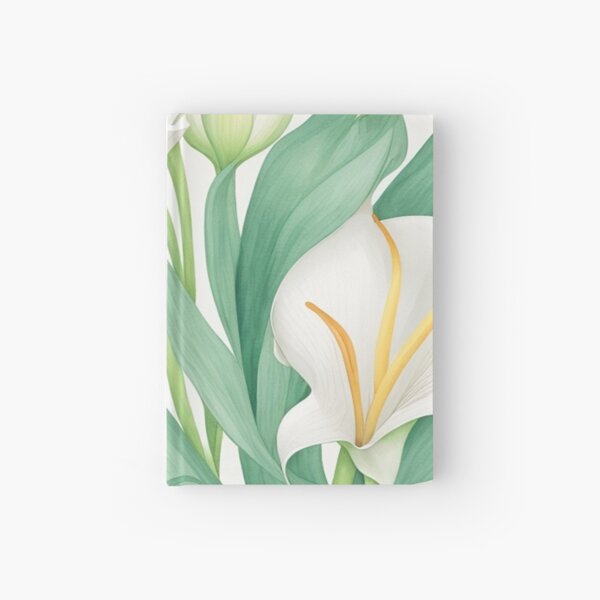 calla lily floral design Hardcover Journal