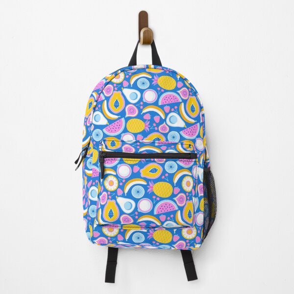 Item preview, Juicy tropical fruits - NO Ai - Blue background designed and sold by pakanta.