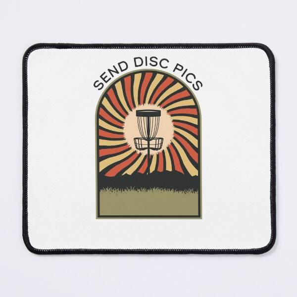 Item preview, Send Disc Pics | Disc Golf Vintage Retro Arch Mountains designed and sold by KlehmInTime.