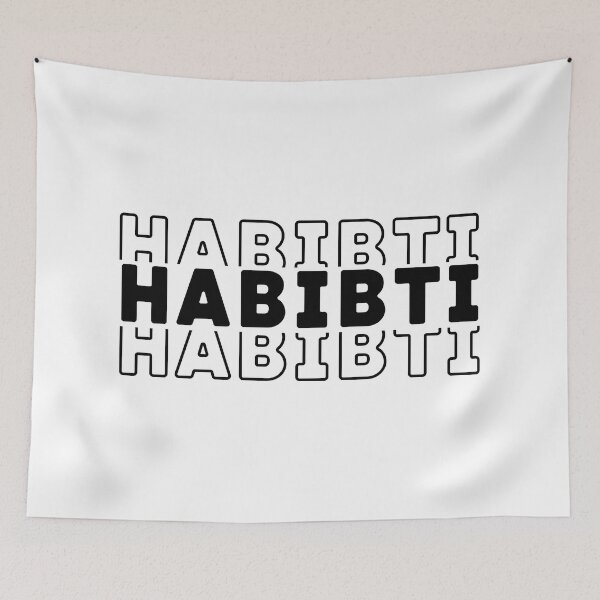Item preview, Habibti My Beloved حبيبي Love Arabic Stacked Word designed and sold by ZamZamDesign.