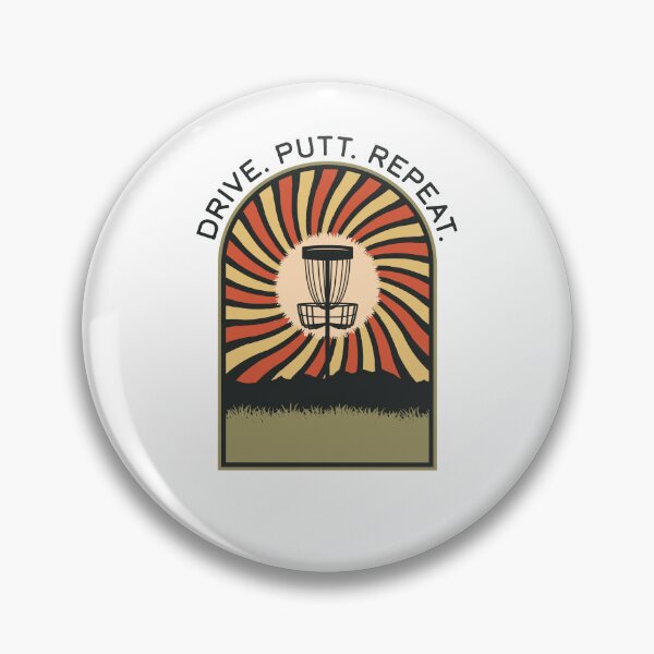Item preview, Drive. Putt. Repeat. | Disc Golf Vintage Retro Arch Mountains designed and sold by KlehmInTime.