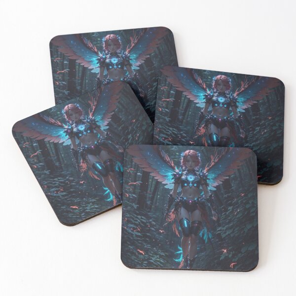 Item preview, Azure Sentinel: The Determined Faerie Warrior of the Moonlit Forest designed and sold by Electric-Easel.