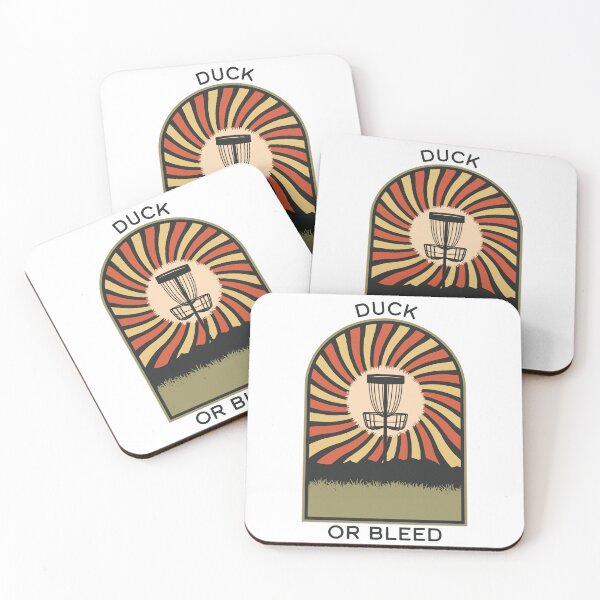 Item preview, Duck Or Bleed | Disc Golf Vintage Retro Arch Mountains designed and sold by KlehmInTime.